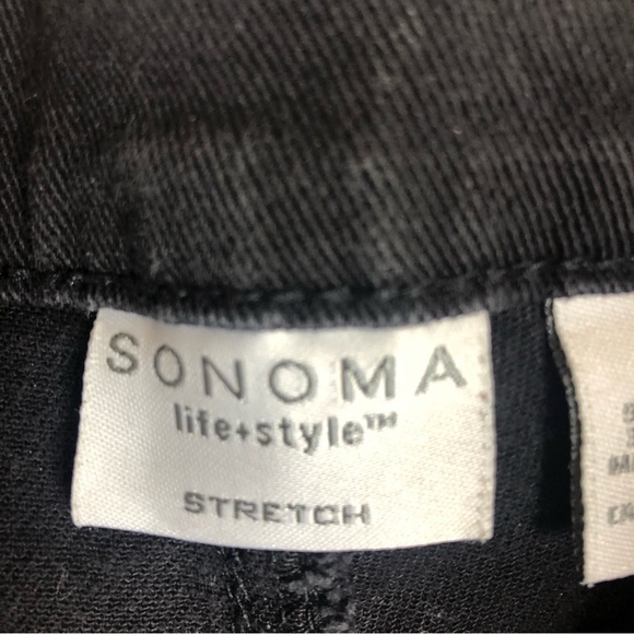 Sonoma Life + Style black high waist straight leg denim jeans size 10 - Picture 5 of 11